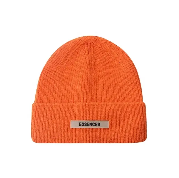 Crença Custom Beanie Patch Hat Couro Patch Beanie Inverno ADICIONE SEU LOGOTIPO Empresa Employee Hats