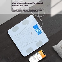 Báscula Digital Inteligente para Medir Grasa Corporal, Báscula de Peso Corporal con Bluetooth para Uso Doméstico, para Cocina y Baño, Venta al Por Mayor