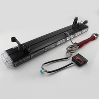 Barre lumineuse d'urgence LED noire et mince en aluminium de 85 cm avec éclairage d'appoint et feu stop pour véhicules et camions Ford CL