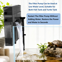 Nouveau filtre Jeneca à suspendre, débit cascade sec/humide pour aquarium de poissons et tortues à faible niveau d'eau, en ABS durable et silencieux, pour salon et patio