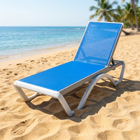 Ensemble de chaises longues d'extérieur durables toutes saisons, modernes et simples, pour hôtel, piscine, plage