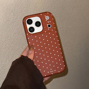 เหมาะสำหรับเคส iPhone 17 PRO MAX เคสโทรศัพท์กันกระแทกแบบนิ่มลายดาวสีแดงปีใหม่แบบเรียบง่าย - Product Image 3