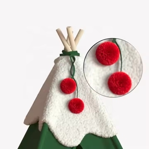 Großhandel neues Design Weihnachten Katze Hund Schlaf nest Faltbares Haustier zelt Nettes Katzen höhlen zelt Halb geschlossene Matte Zwinger Haustier betten - Product Image 5