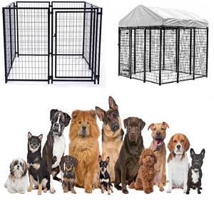 Grande cage pour chien, boîte de refuge pour animaux d'extérieur avec auvent supérieur et housse de pluie, boîte de rangement pour animaux de compagnie - Product Image 4