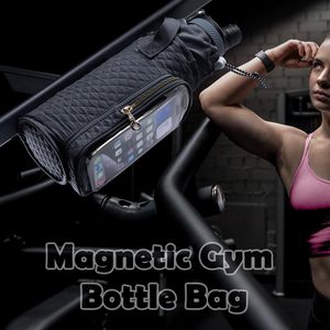 Bolsa Magnética para Botella de Gimnasio, Porta Botella Magnético con Correa y Bolsillo Transparente para Teléfono, Bolsa Magnética para Gimnasio y Viajes - Product Image 5