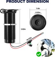 Adaptador de Corriente Empotrable Starlink Mini, Convertidor Elevador de Voltaje de 12V-30V CC, Impermeable IP67, 3.5A 105W, Aleación de Aluminio