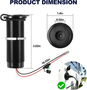 Adaptador de Corriente Empotrable Starlink Mini, Convertidor Elevador de Voltaje de 12V-30V CC, Impermeable IP67, 3.5A 105W, Aleación de Aluminio - Product Image 2
