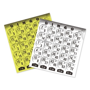 Papel de Juego de Bingo Clásico con Números de la Suerte, Impresión Reciclable, con Impresión de Tarjetas, Venta al por Mayor de Tarjetas de Bingo - Product Image 1