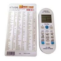 Télécommande universelle KT-E08 pour climatiseurs Toshiba Panasonic Sanyo Fujitsu 6000 en 1 Série à une touche Code fixe