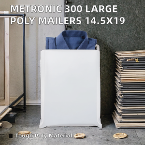 Metronic 300 Unidades de Sobres de Polipropileno Resistentes de 14.5x19 para Ropa y Calzado, Impresión Offset, con Relieve/Bajo Relieve, Autosellables, Bolsas Fuertes - Product Image 2