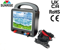 12V/230V Accu- en netspanningsvoeding Waterdichte milieuvriendelijke SUNRISE elektrische afrastering energizer 3D-modellering dierengevangenschap