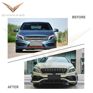 Kit carrosserie complet style W176 <span class=keywords><strong>A45</strong></span> <span class=keywords><strong>AMG</strong></span> en PP, pare-chocs avant et arrière, calandre, jupes latérales, pour conversion extérieure et mise à niveau d'une Classe A 2013-2018 - Product Image 3
