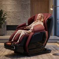 Fauteuil de massage inclinable haut de gamme Zhouqi, mécanisme 2D, corps entier, zéro gravité, avec commande intelligente et rouleau pour les jambes