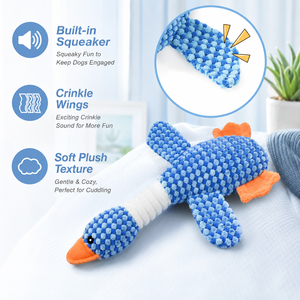 Giocattolo per Cani in Peluche a Forma di Animale Carino con Suono Squittente, Giocattoli Morbidi Imbottiti per Cuccioli da Masticare - Product Image 3