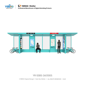 Parada de Autobús Inteligente Yeroo con Paneles Solares y Función de Carga, Diseño de Estructura de Acero para Estacionamiento Público - Product Image 2
