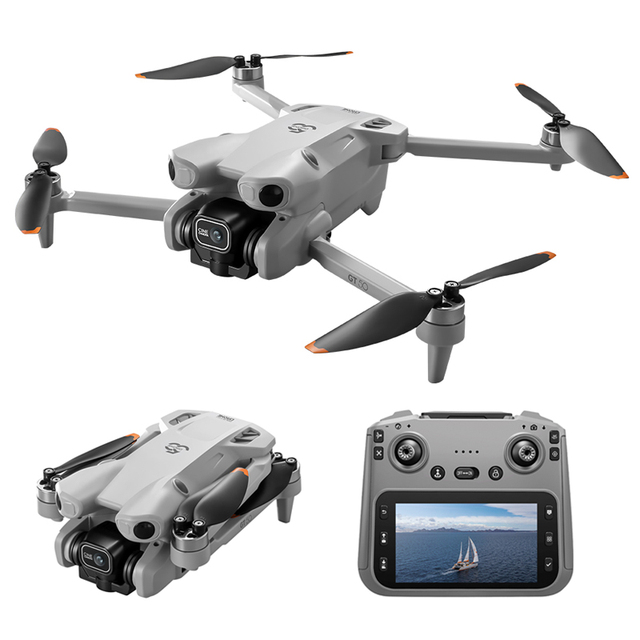 GT50 Drone with Display Screen Remote Control 4K HD Dual Camera No Phone Needed Optical Flow Positioning Foldable RC Quadcopter
