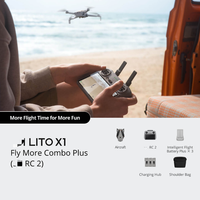 Original untuk Lito X1 Fly More Combo Drone Kamera Lipat 4K 60fps Video HDR Gambar 8K Sensor Penginderaan Hambatan Sensor 1/1.3-Inch