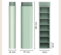 JH Medibox Ht003 OEM Mini Boîte à Pilules Portable de Voyage, Organisateur de Rangement pour Vitamines et Médicaments, 7 Jours, 6 Compartiments, pour Médicaments en Comprimés et Médicaments en Gélules