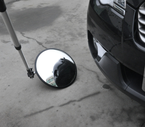 Portable <b>Acrylic</b> Under Vehicle Convex Inspection <b>Mirror</b> With Wheel and Torch for Security Inspection - Product Image 3