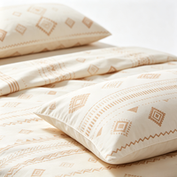 Parure de lit en microfibre de polyester à imprimé aléatoire, drap-housse, housse de couette, taies d'oreiller, vente en gros