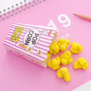 Promosi Kreatif Kartun Lucu Hadiah Set Popcorn Penghapus TK Hadiah Penghapus Set Penghapus Kawaii