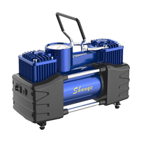 Portable 12V High Power Double Cylinder Car Tire Inflator Durable Metal Construction Fast Inflate 150psi Car Air Compressor
