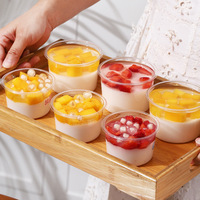 Dessert Pudding au Lait de Coco Double Couche, Mousse de Lait Cuite, Glace Alaska à Emporter, Boîte d'Emballage, Coupe de Mousse, Pot de Yaourt