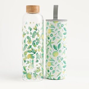 BPA Free Microwave Dishwasher Safe Borosilicate Glass Water <b>Bottle</b> Leak-Proof Lid Narrow Mouth for Coffee/Tea/Water - Product Image 1