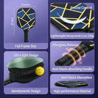 Pala de Pickleball de Fibra de Carbono T700 de Alto Rendimiento, Núcleo de Panal de Abeja de 16 mm, Agarre Antideslizante, Profesional, Personalizada