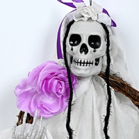 Accessoires de décoration d'intérieur pour Halloween : Crânes d'horreur, mariée et marié fantômes, pour scènes de festival des fantômes et chambres secrètes