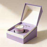 Boîte à bougies magnétique de luxe GOTOP avec laminage mat et estampage à chaud doré, plateau intérieur antichoc pour bougies d'aromathérapie