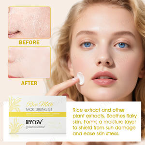 <span class=keywords><strong>Kit</strong></span> <span class=keywords><strong>de</strong></span> cuidado <span class=keywords><strong>de</strong></span> la piel a base <span class=keywords><strong>de</strong></span> arroz <span class=keywords><strong>de</strong></span> reparación calmante con crema <span class=keywords><strong>de</strong></span> loción <span class=keywords><strong>de</strong></span> agua <span class=keywords><strong>de</strong></span> suero limpiador y crema <span class=keywords><strong>de</strong></span> ojos para nutrir y aclarar - Product Image 4