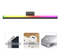 Lampe de Moniteur LED Dimmable Contrôlable par Application, Noire Moderne pour Bureau/Maison/Jeu, 15 Modes de Commutation