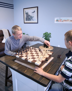 Set di Scacchi e Dama in Legno di Lusso con Cassetto Estraibile per Conservazione - Product Image 5