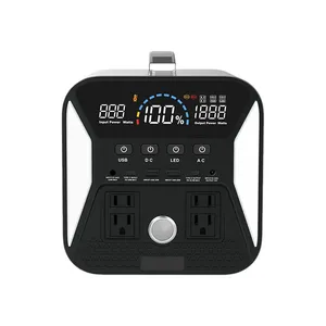 แหล่งจ่ายไฟพกพาสำหรับใช้งานกลางแจ้ง 1000W กำลังสูง 220V แบตเตอรี่ลิเธียมไอออน 300W MPPT ชาร์จพลังงานแสงอาทิตย์แบบ EU สำหรับรถยนต์ ใช้ในกรณีฉุกเฉิน - Product Image 3