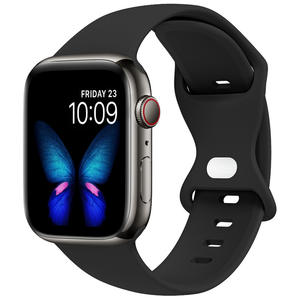 Bracelets de montre intelligents en silicone personnalisables Bracelet de queue de papillon durable aux couleurs vives et souples Compatible avec IWatch - Product Image 3