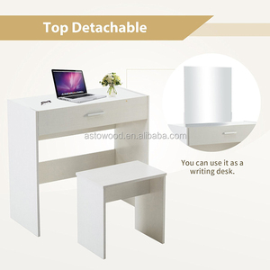 Moderna toletta MFC per il trucco con specchio e sgabello per la camera <span class=keywords><strong>da</strong></span> letto delle ragazze in pannello di legno - Product Image 5