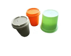ऑरेंज डिस्पोजेबल पर्यावरण संरक्षण कॉफी पाउडर भंडारण कप फैक्टरी अनुकूलित