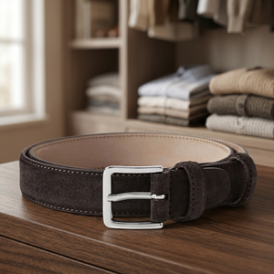 BS INTERNATIONAL Black <b>Cow</b> Hide Men's Formal Belt Premium Quality Fashionable Solid Vintage Custom Logo <b>Printing</b> Steel Buckle - Product Image 1