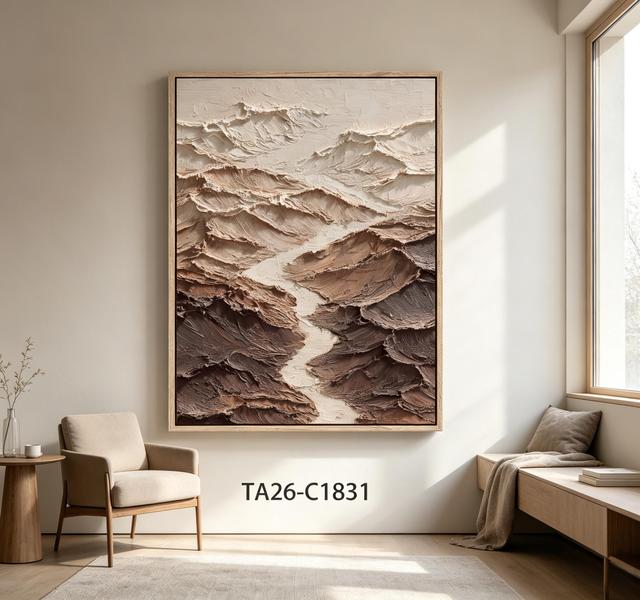 Hand-painted Romantic Beach Scenery Acrylic Painting Modern Simple Thick 60x90cm Living Room Background Wall Decor