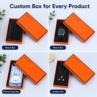 Emballage de carton de téléphone portable personnalisé orange au détail d'usine boîte de rangement cadeau de boîtier de téléphone haut de gamme