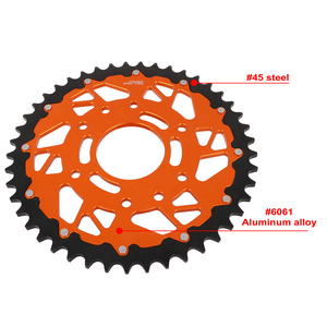 JFG motocicleta <span class=keywords><strong>Duke</strong></span> 125ABS RC125ABS RC125 390ABS RC390 RC390R <span class=keywords><strong>Motocross</strong></span> CNC 45T piñón de cadena trasera para KTM Duke390 - Product Image 3