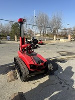 Robot de lutte contre les incendies télécommandé, anti-explosion, canon à eau 80L/s, portée 1000M, étanche IP67, RXR-MC80BD