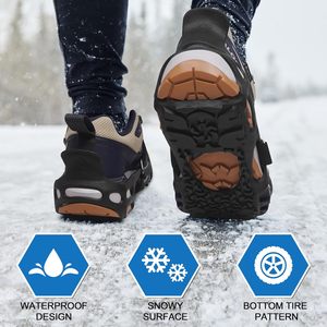 YTD Ramponi Leggeri Portatili per Campeggio ed Escursionismo, 24 Griffe Anti-Metallo per Arrampicata su Ghiaccio, 2 Misure per Scarponi da Neve - Product Image 3