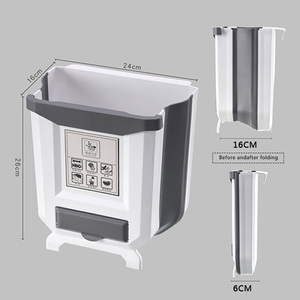 Latas Puerta Cajón Colgante <span class=keywords><strong>Cubo</strong></span> de <span class=keywords><strong>basura</strong></span> plegable Gabinete de mano <span class=keywords><strong>Cubo</strong></span> de <span class=keywords><strong>basura</strong></span> montado en la pared portátil para <span class=keywords><strong>Cocina</strong></span> - Product Image 4