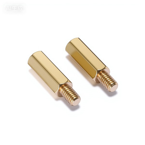 Perno hexagonal de cobre FF M3 M4 con rosca a la derecha, de un solo extremo, para uso en la industria de la construcción - Product Image 2