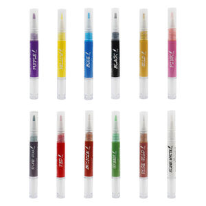 Marcadores comestibles 12 colores mini bolígrafo <span class=keywords><strong>comestible</strong></span> colorido marcadores de <span class=keywords><strong>tinta</strong></span> metálica pincel para herramientas de decoración de pasteles - Product Image 2