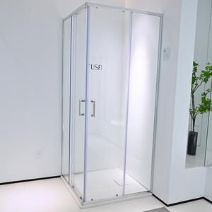 Barato cuadrado <span class=keywords><strong>baño</strong></span> ducha cubículo doble pantalla <span class=keywords><strong>de</strong></span> vidrio deslizante ducha - Product Image 3