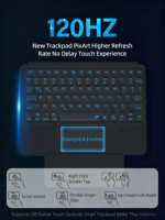 Clavier magnétique en gros pour iPad 10/11 avec trackpad, support pour stylet, support portrait/landscape, fonction veille/réveil, rétroéclairé