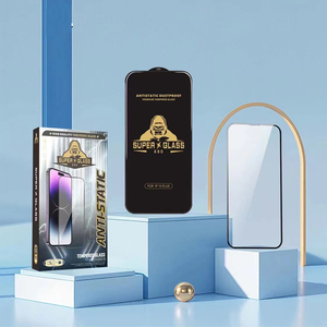 อุปกรณ์ป้องกันหน้าจอแบบใสสำหรับมือถือ Samsung กระจกเทมเปอร์ kkong สีดำคุณภาพสูง - Product Image 1